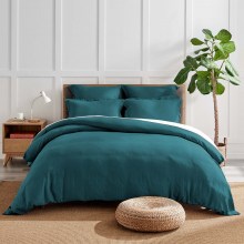 Levtex-Home-100-Linen-FullQueen-Duvet-Cover-Washed-Linen-Teal-Blue-Duvet-Cover-Size-90x94in-3