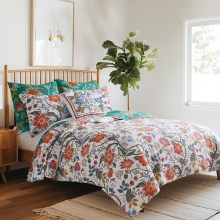 Levtex-Home-Carmina-Quilt-Set-FullQueen-Quilt-and-Two-Standard-Shams-Floral-Vines-Off-White-Red-Orange-Blue-Green-Quilt-88x92in.-and-Shams-20x26in.-Rev-5