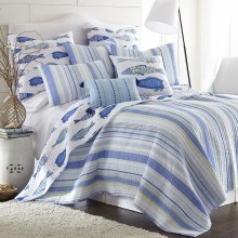 Levtex-Home-Catalina-Quilt-Set-FullQueen-Quilt-88x92in.-Two-Standard-Pillow-Shams-26x20in.-Striped-Coastal-Pattern-in-Blues-and-Greens-Reversible-Cotton-6