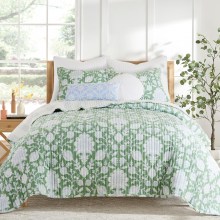 Levtex-Home-Evelyn-Jacobean-Floral-Quilt-Set-FullQueen-Quilt-and-Two-Standard-Shams-Jacobean-Floral-Green-Blue-White-Quilt-92x96in.-and-Shams-20x-8