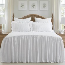 Levtex-Home-Rowan-Bedspread-Set-Queen-Bedspread-and-Two-Standard-Shams-Diamond-Quilted-White-Crinkle-Bedspread-106X106in.-and-Shams-20x26in.-Polyester-5